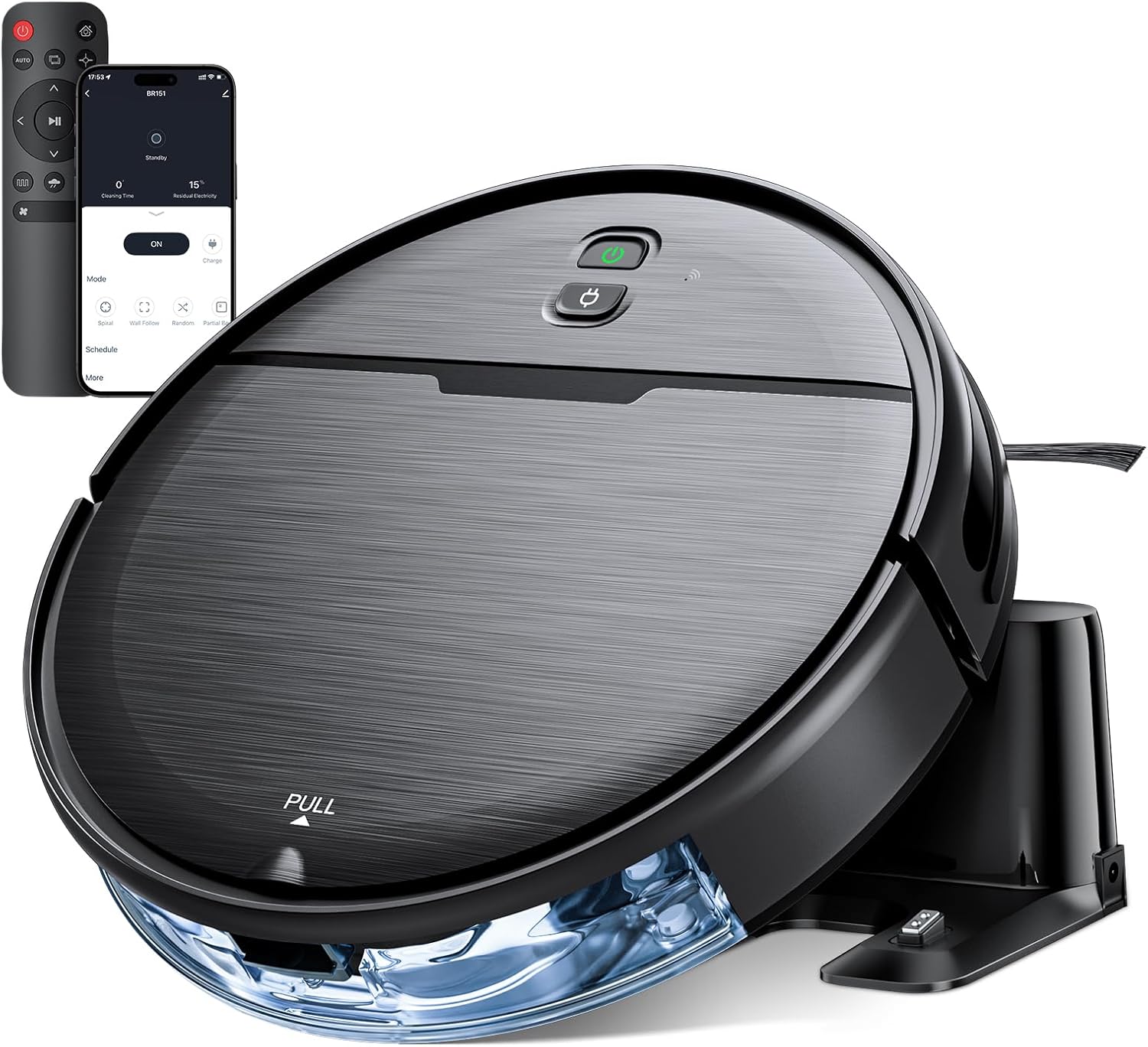 Robot Vacuum and Mop Combo, 2 in 1 Sweeping robot Cleaner with WiFi/App, Robot Vacuum with Water Tank, Strong Suction, Schedule, Self-Charging, Quiet, for Hard Floor, Pet Hair, Low Pile Carpet