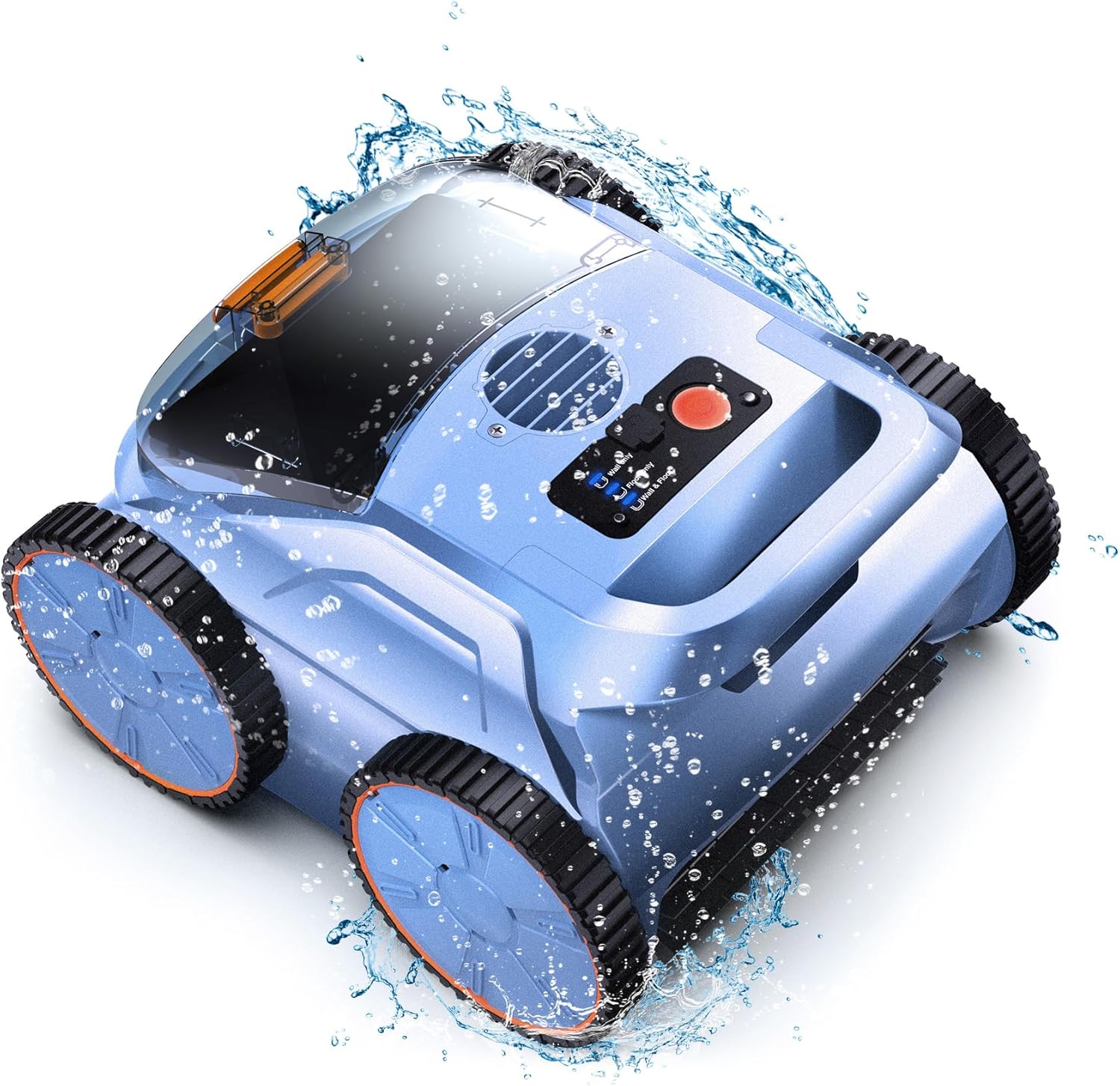 (2025 Upgrade) Pool Vacuum for Inground Pools, Robotic Pool Cleaner, Wall Climbing Pool Cleaner, Cleans Pool Floors, Drain & Walls & Waterline, Cleaning Up to 2100 Sq.ft, 180 Min