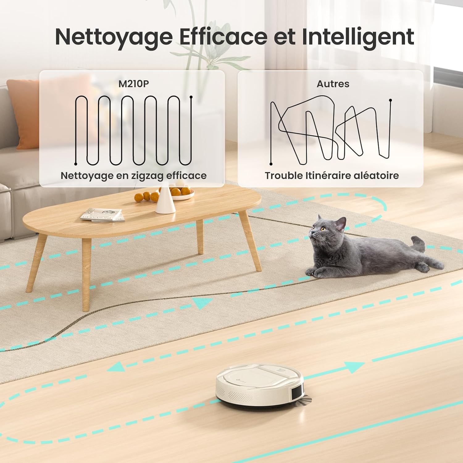 Lefant M3 Robot Vacuum, Robot Vacuum and Mop, 12000Pa Suction, Anti-Tangle Brushes, Dual Spinning Mop, Auto Mop Washing, Drying, Self-Emptying, Self-Refilling, for Pet Hair Dust, App Voice Control