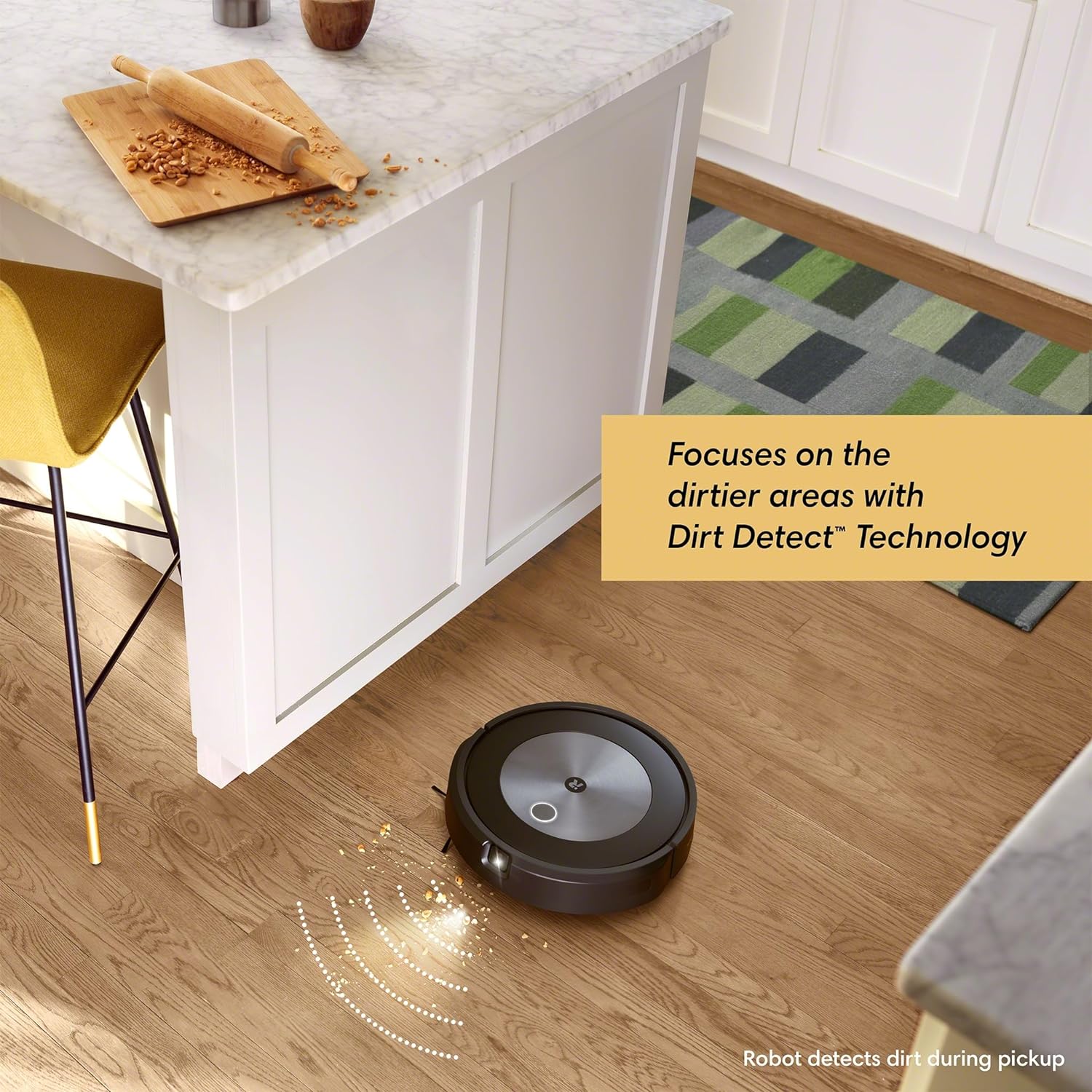 iRobot® Roomba® j7+ Wi-Fi enabled robot vacuum cleaner with automatic suction station