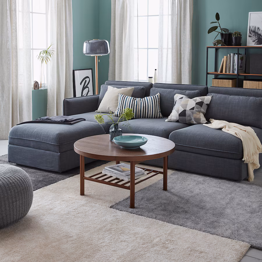 IKEA  STOENSE Rug, low pile, medium gray, 5 ' 7