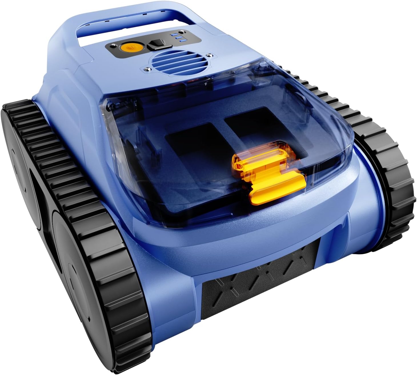 Cordless Robotic Pool Vacuum, Pool Cleaner with Track Drive & Sonar Navigation, 180W Brushless Motor, Wall & Waterline Climbing, 150-Min Runtime, for Inground & Above-Ground Pools up to 2150 Sq. Ft.