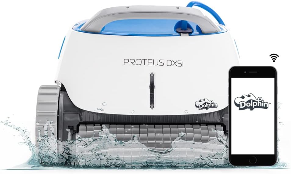 Dolphin Proteus DX3 Automaitc Robotic Pool Vacuum Cleaner, Wall Climbing, Active Scrubber Brush, Ideal for In-ground Pools up to 33 FT in Length