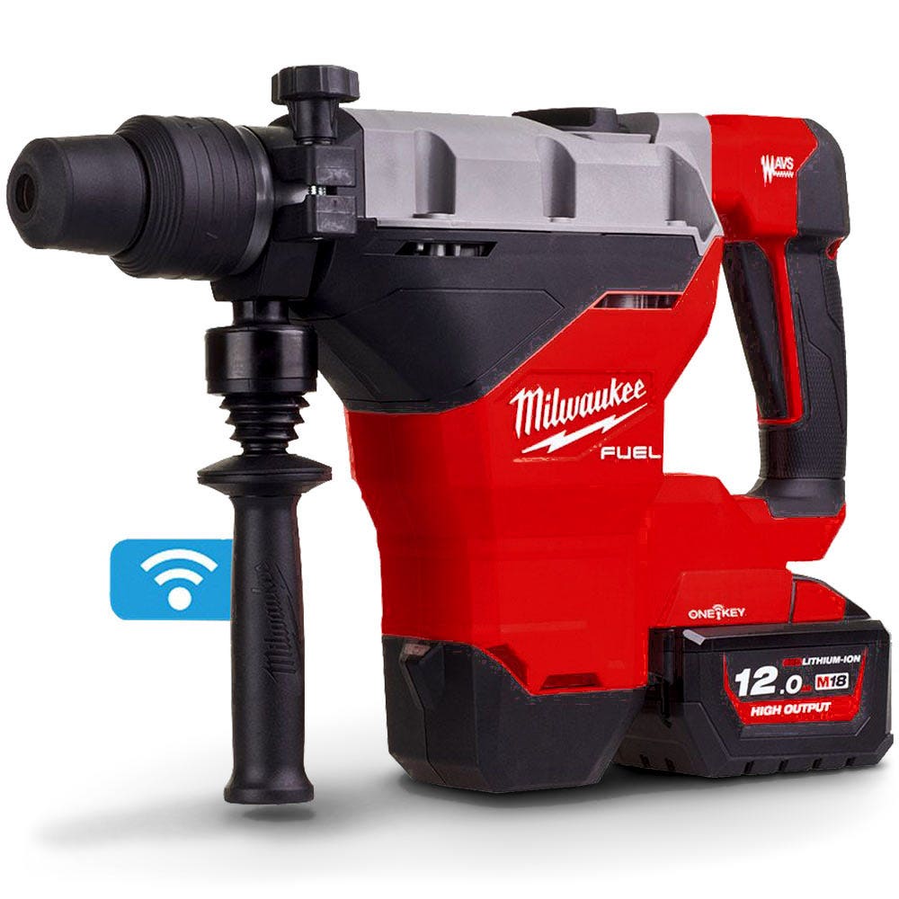 MILWAUKEE 18V FUEL™2 x 12.0Ah 44mm SDS Max Rotary Hammer Kit M18FHM-122C