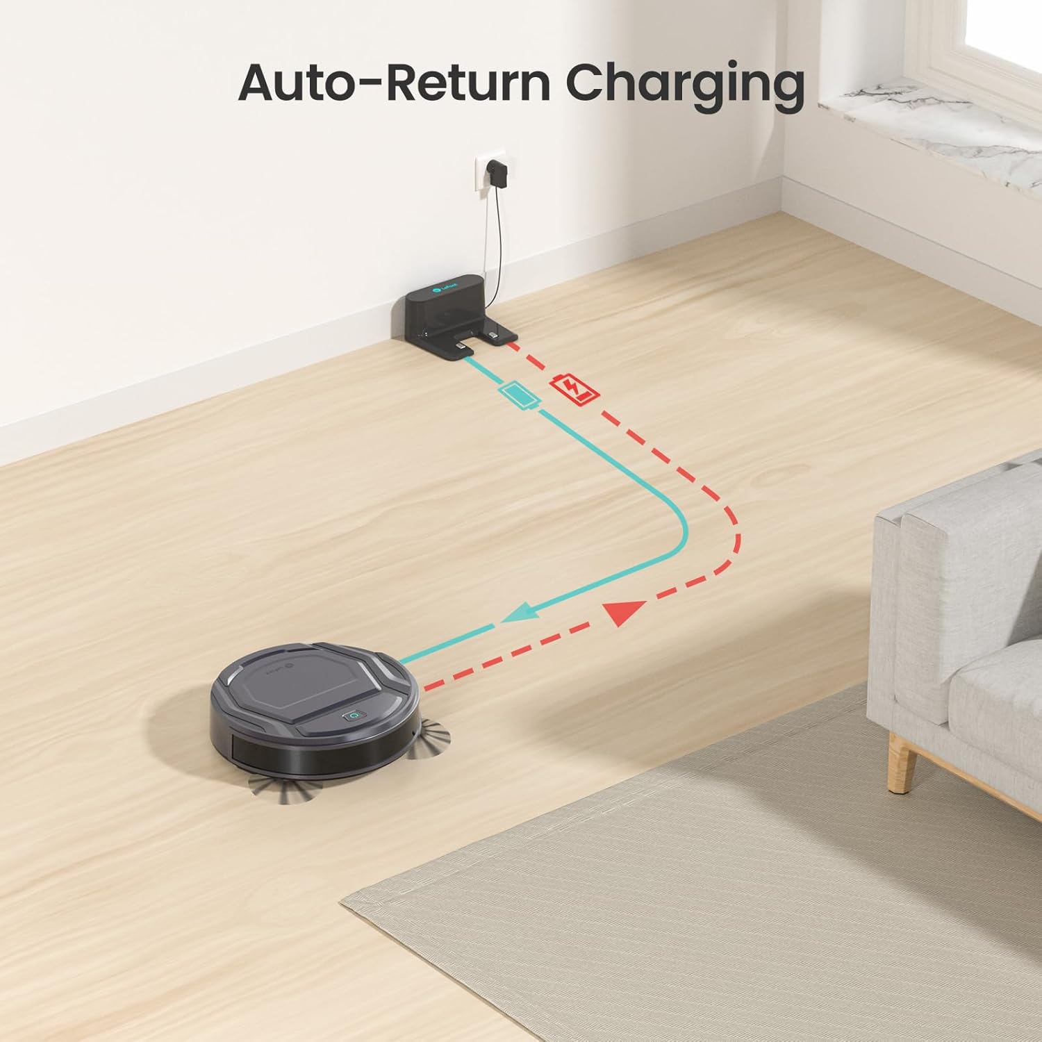 Lefant M2 Plus Robot Vacuum and Mop Combo,190° PSD Obstacle Avoidance,LIDAR Navigation,40-Day Capacity,Powerful Suction,Perfect for Pet Hair,140 Min Runtime, WiFi/App/Alexa