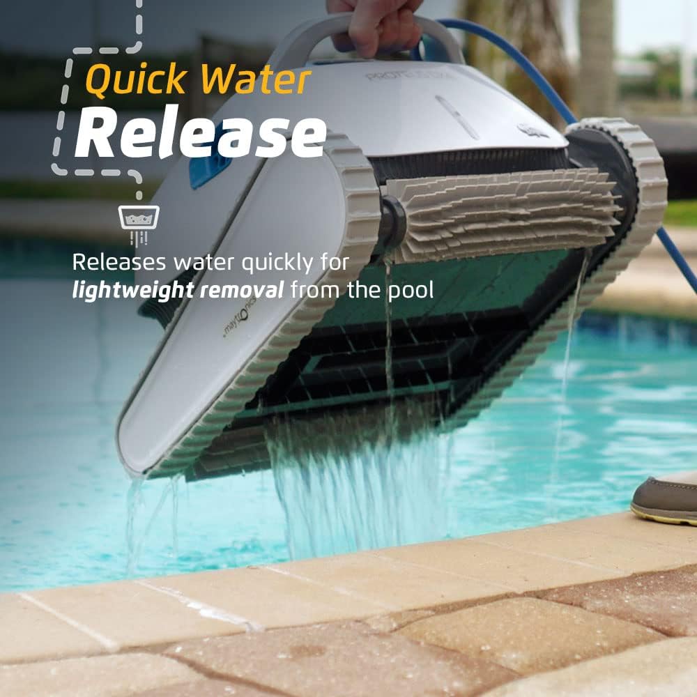 Dolphin Proteus DX3 Automaitc Robotic Pool Vacuum Cleaner, Wall Climbing, Active Scrubber Brush, Ideal for In-ground Pools up to 33 FT in Length