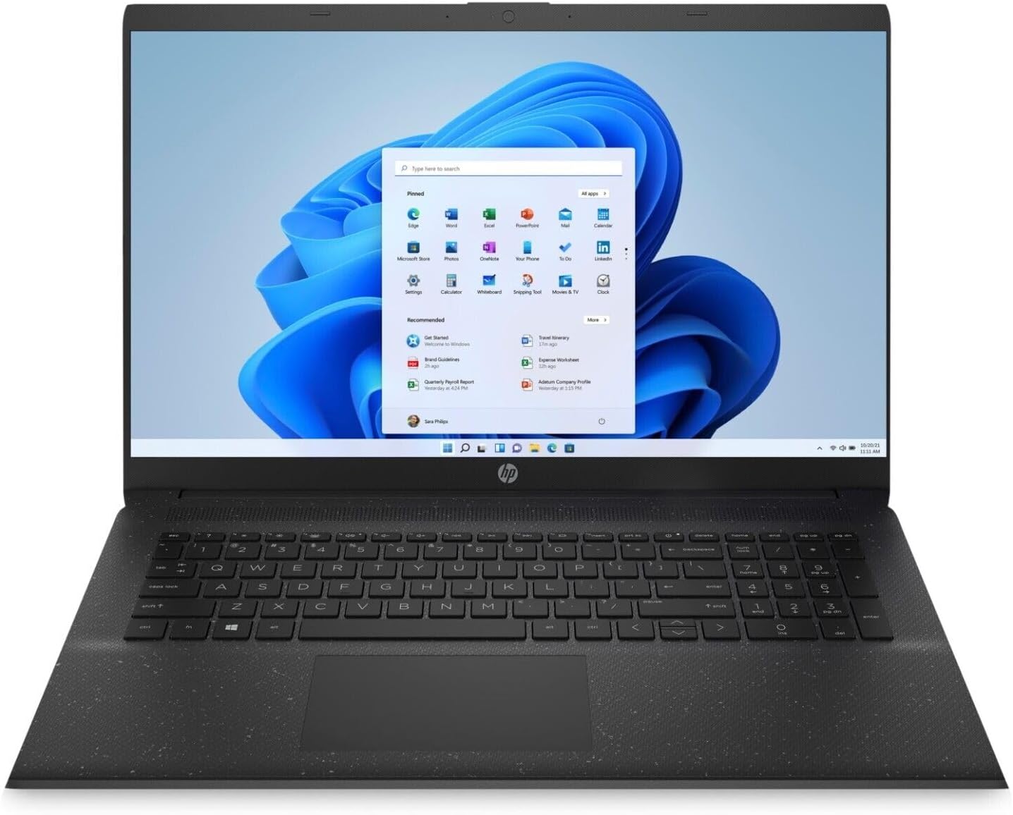 HP 17 FHD Laptop (Intel 10-Core i7-1355U, 32GB RAM, 1TB NVME SSD, MS Office 2021 Pro lifetime, Mouse + Mousepad, Windows 11 Pro, Wifi 6, 17.3 inch IPS Full HD, HDMI, USB Type-C) business notebook