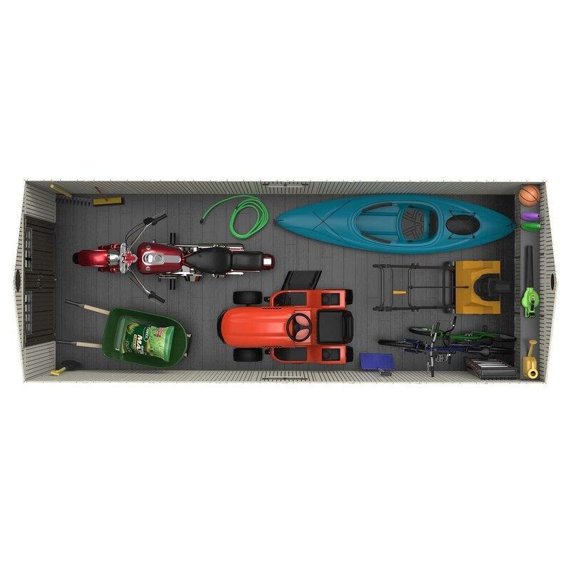 Lifetime 8 ft. W x 20 ft. D Plastic Storage Shed