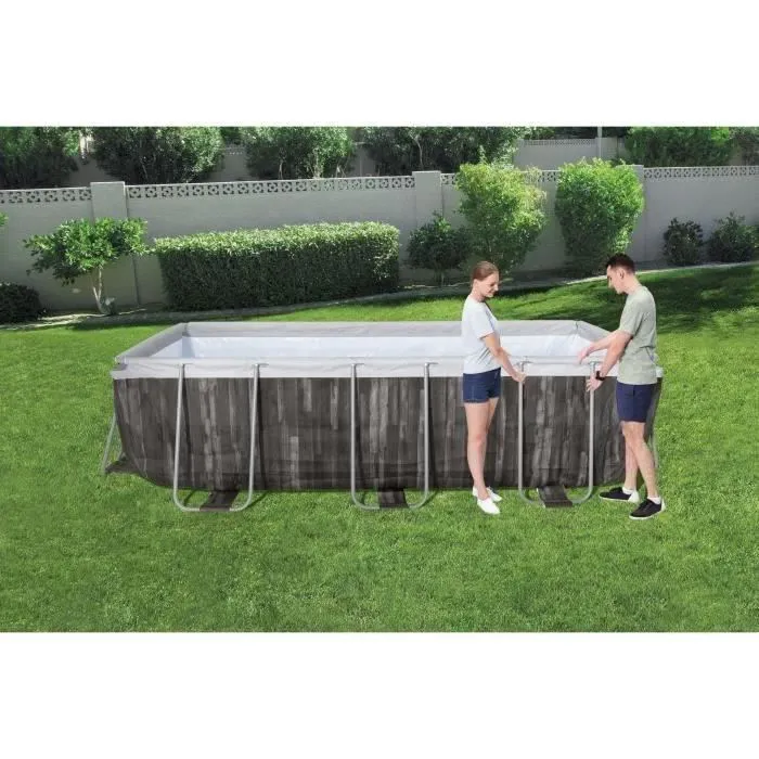 Kit Piscine hors sol tubulaire BESTWAY Steel Pro Max - 404 x 201 x 100 cm + Bandes de Natation
