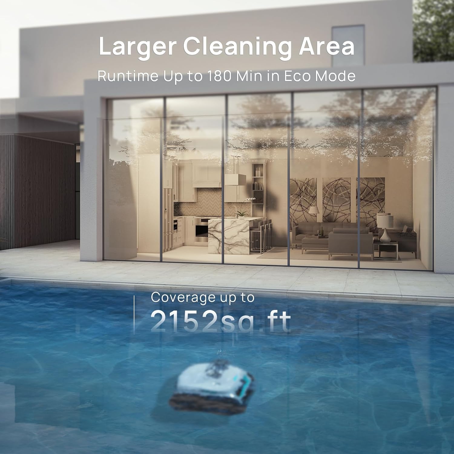 (2025 New) WYBOT C2 Vision Robotic Pool Vacuum with AI Camera, Ultra-Fine Filtration Pool Cleaners for Above&Inground Pools, Comprehensive 8 Mode, Wall Climbing, Smart Navigation, Gray