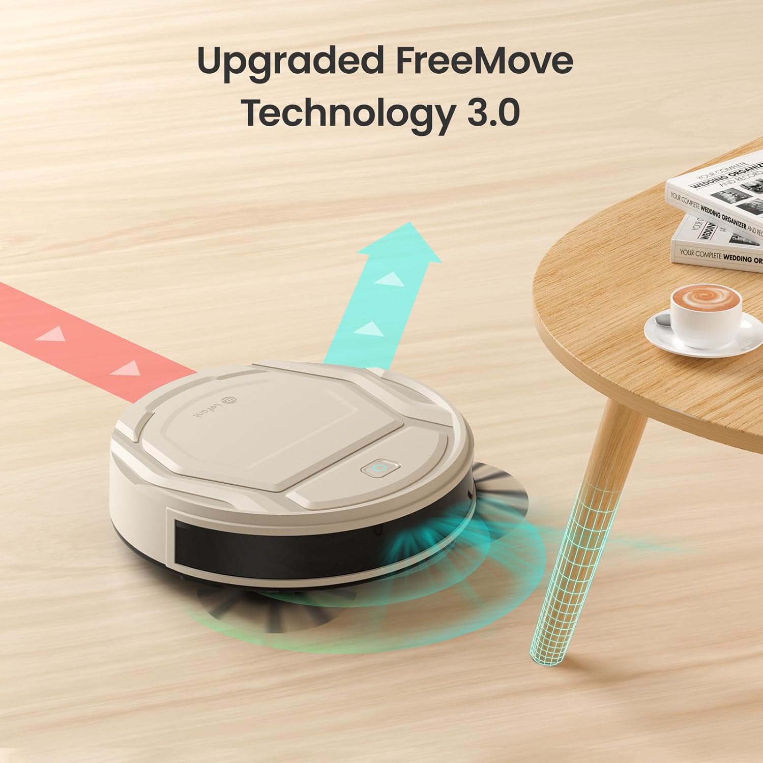 Lefant M3 Robot Vacuum, Robot Vacuum and Mop, 12000Pa Suction, Anti-Tangle Brushes, Dual Spinning Mop, Auto Mop Washing, Drying, Self-Emptying, Self-Refilling, for Pet Hair Dust, App Voice Control