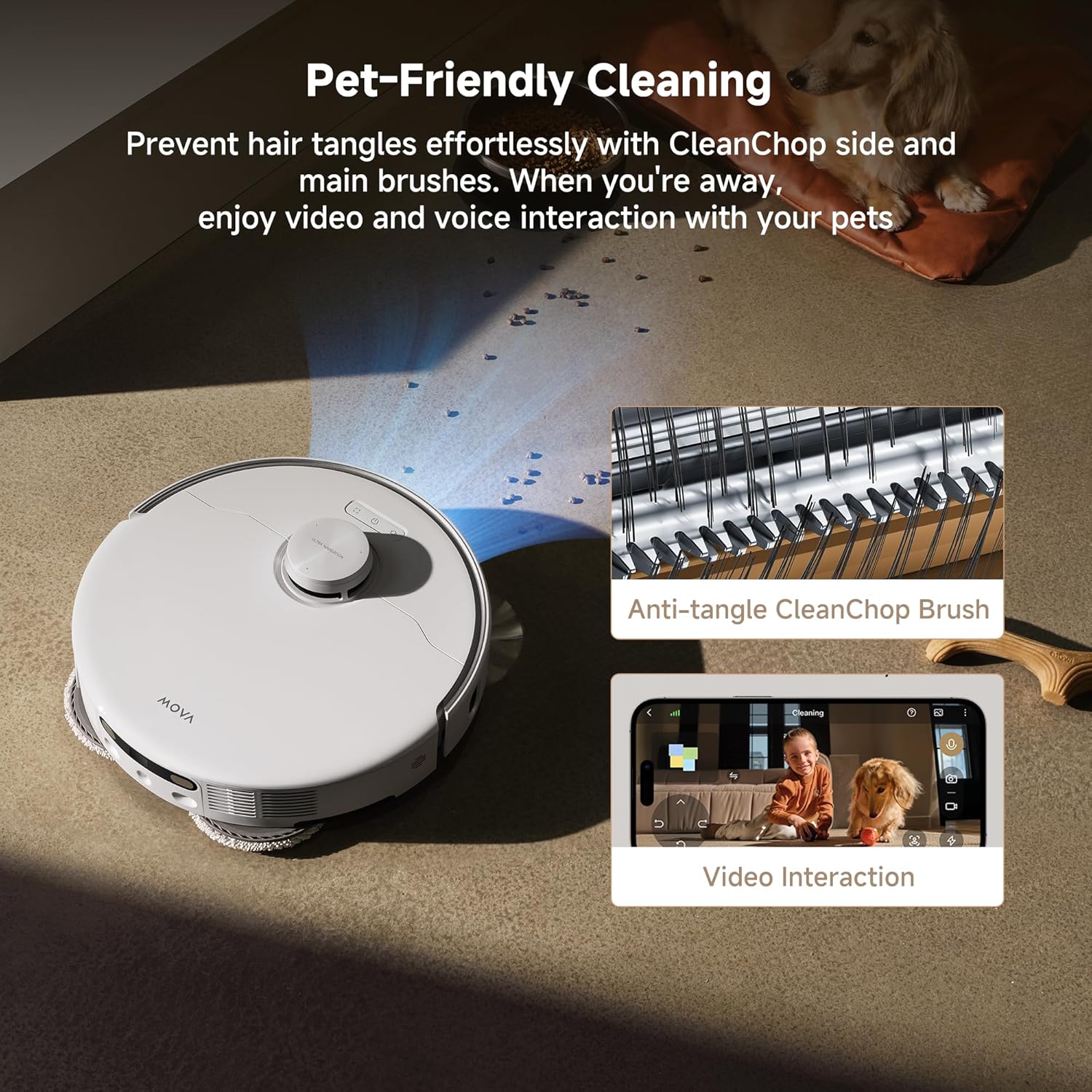 Mova P10 Pro Ultra Robot Vacuum and Mop 13,000Pa Suction, 140°F Hot Water Auto Mop Washing & Drying, Dual Spinning Extenable Mop,10.5mm Lifting for Carpet, 360°Obstacle Avoidance, App Control