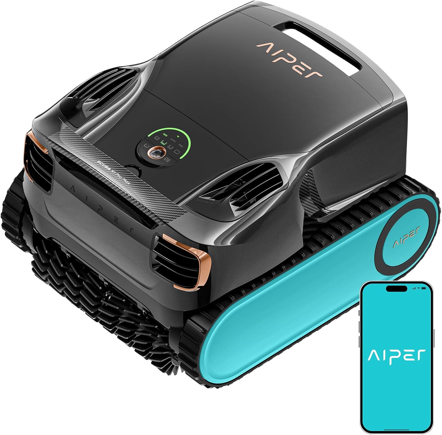 Aiper Scuba X1 Pro Max Pool Cleaning Robot, Pool Mapping, Adaptive Path, 8500 GPH Power, Double Filtration, Smart Surface Parking, Pool Vacuum for All Inground Pools