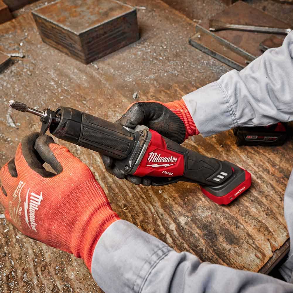 MILWAUKEE 18V FUEL™1/4" Braking Die Grinder w/ Deadman Paddle Switch Skin M18FDGROVPDB0