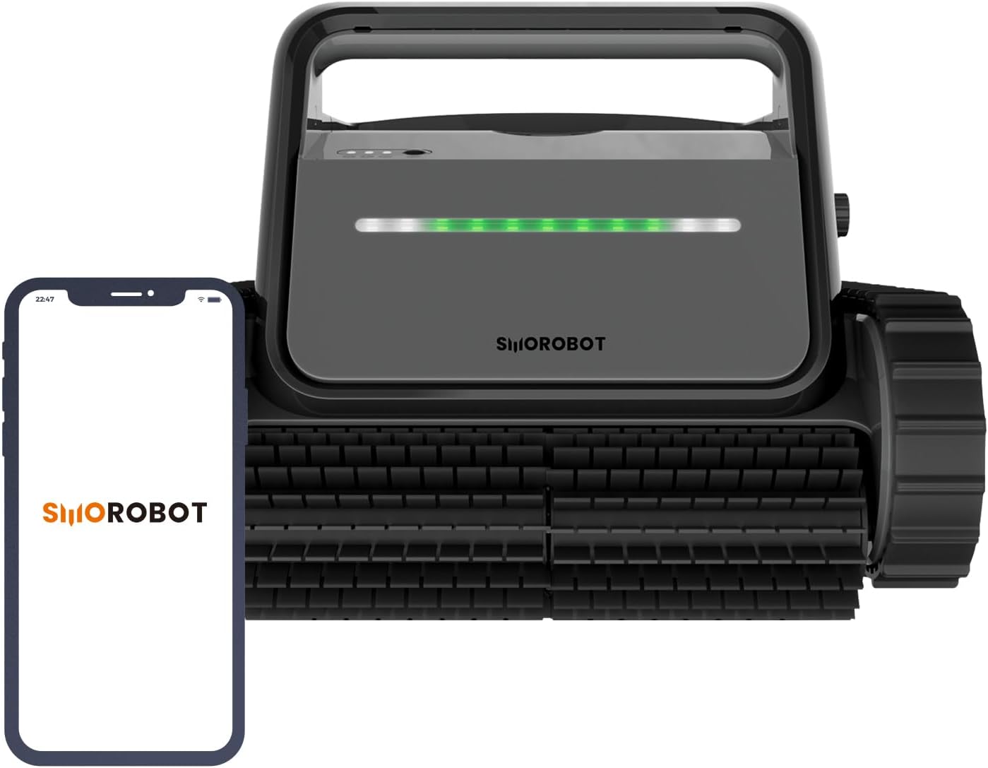 SMOROBOT Cordless Robot Pool Cleaner for Inground Pools up to 2500 Sq.ft – Dual Filtration, Weekly Timer, Ultra-Powerful Suction, Enhanced Wall-Climbing Brush & Smart Navigation for Deep Cleaning