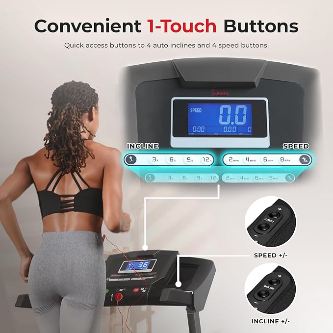 Sunny Health & Fitness Premium Foldable Treadmill