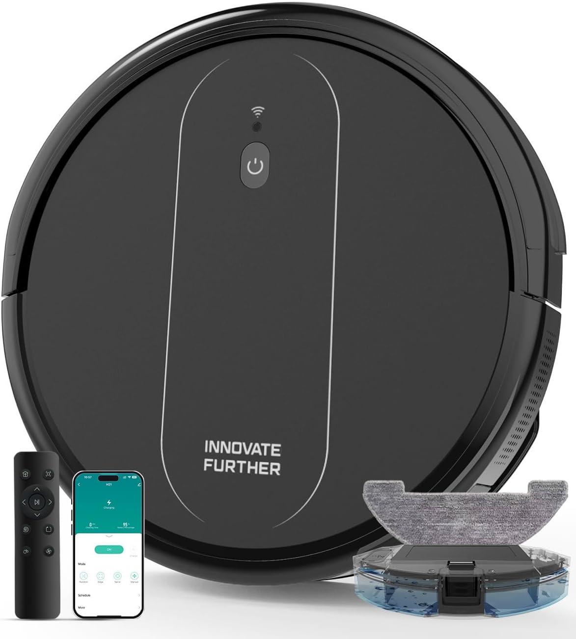 Robot Vacuum and Mop: 2-in-1 Vacuum Robot 4000Pa Strong Suction & Alexa/APP Control & Central Brush & Self-Charging, Schedule Robot Vacuum Cleaner for Pet Hair, Hard Floor, Carpet