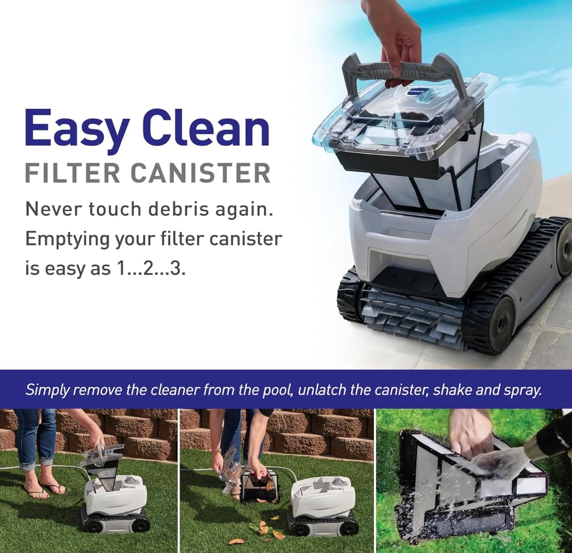 Polaris P724 Robotic Pool Cleaner, Lightweight Energy-Efficient Cleaner Perfect for In-Ground Pools up to 36-Feet, Cleans in as Little as 2.5 Hours