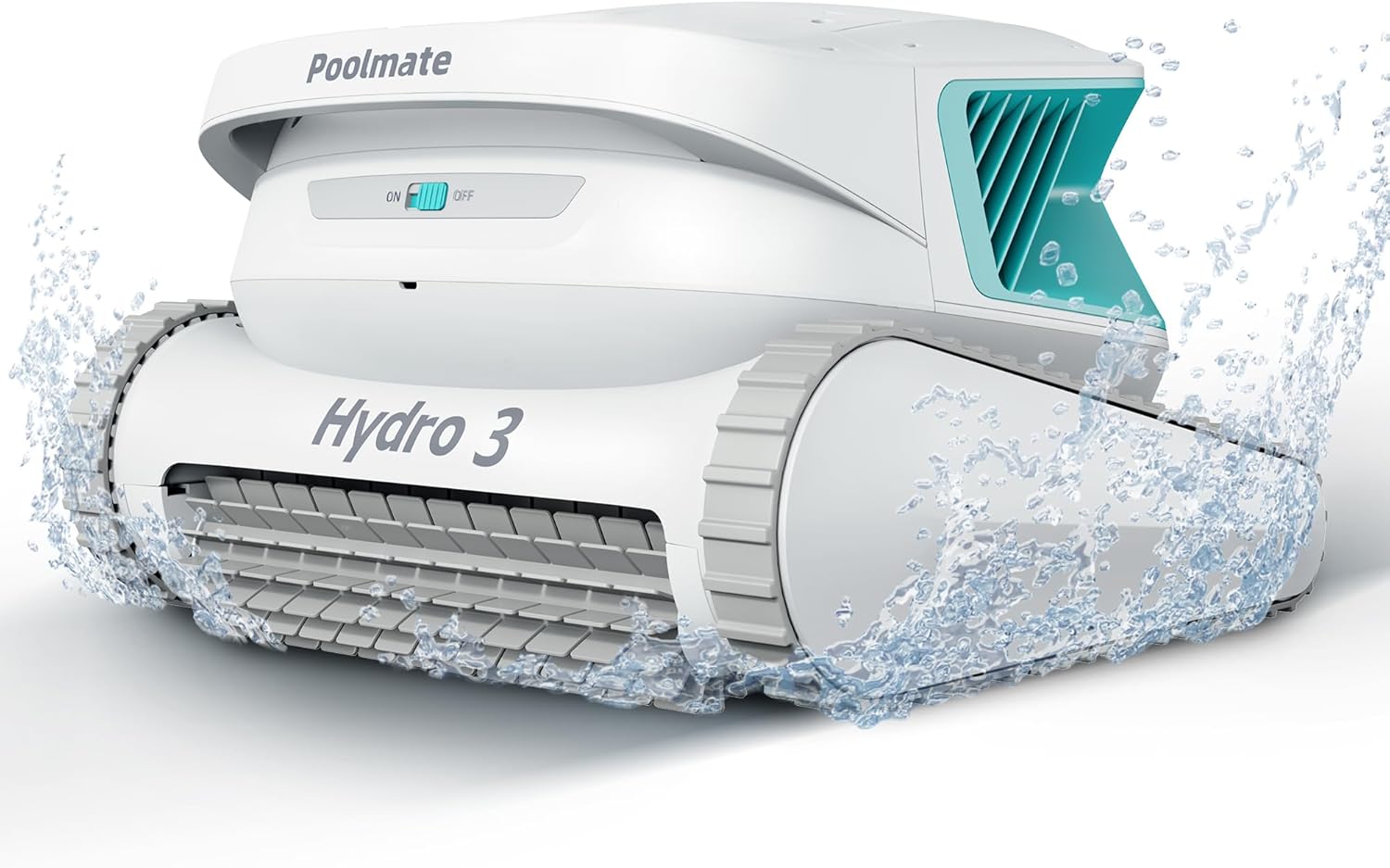 2025 Updated Hydro 3 Robotic Pool Cleaner for Inground/Above Ground Pools, 150W Cordless Pool Vacuum, Max 200min Runtime, 4.1L Filter Basket, Auto Waterline/Wall Cleaning, Max 1076 sq.ft Coverage