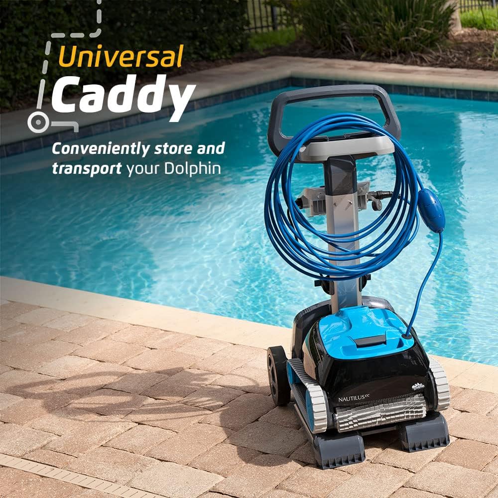 Dolphin Nautilus CC Automatic Robotic Pool Vacuum Cleaner Includes Caddy and Classic Cover for Storage and Protection, Ideal for In-Ground Pools up to 33 FT in Length