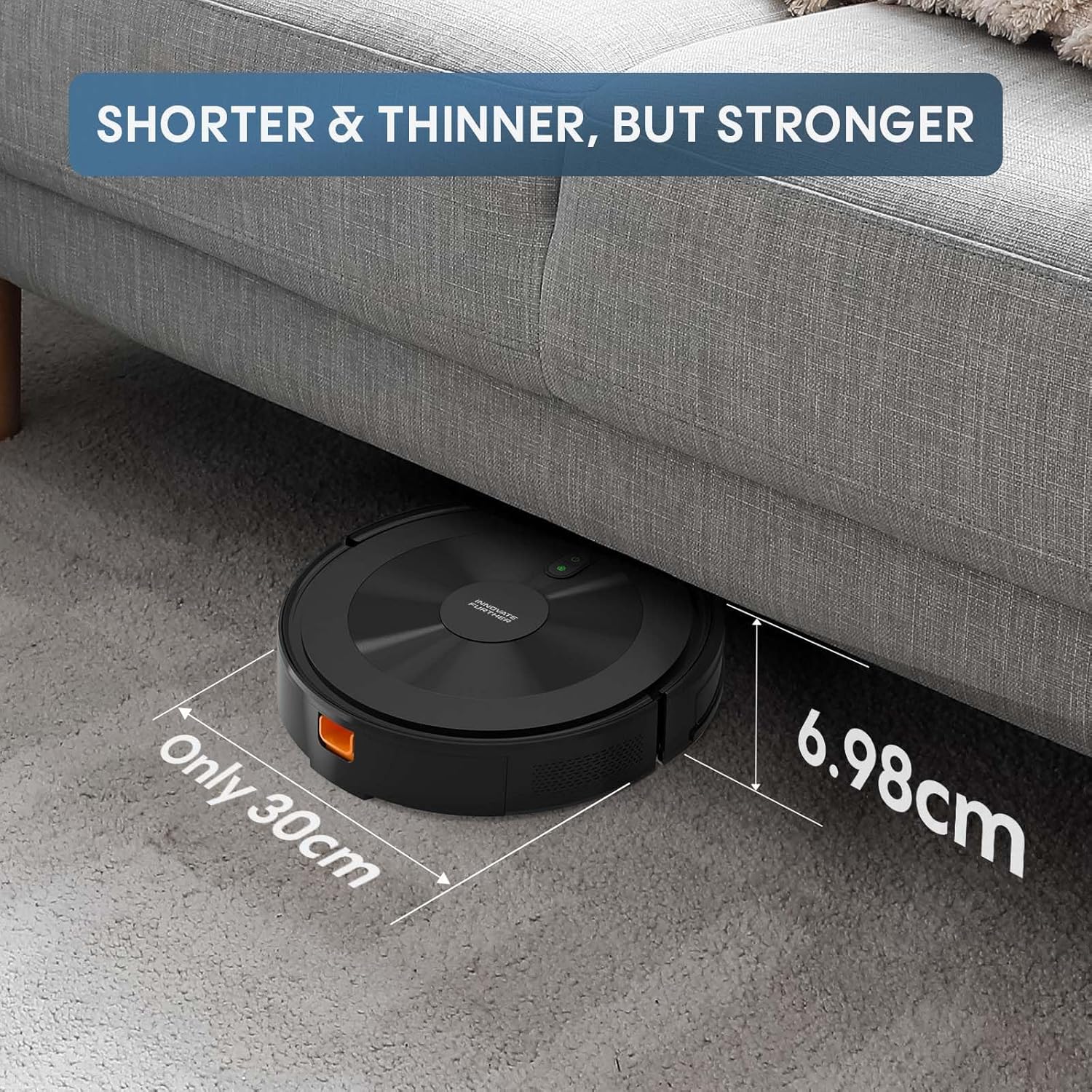 Robot Vacuum and Mop Combo: 3000Pa Suction Sweeping robot 120Mins Runtime & APP/Voice/Remote & Scheduled & Self-Charging, Slim Robot Vacuum Cleaner for Home Hard Floor, Low-Pile Carpet, Pet Hair