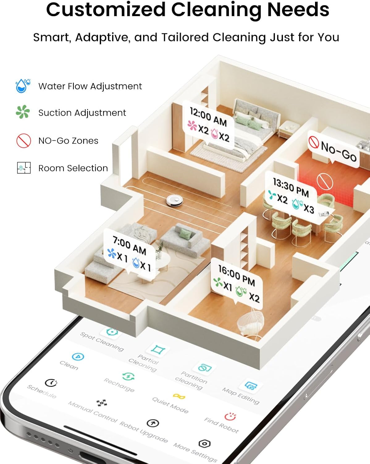 Lefant M2 Plus Robot Vacuum and Mop Combo,190° PSD Obstacle Avoidance,LIDAR Navigation,40-Day Capacity,Powerful Suction,Perfect for Pet Hair,140 Min Runtime, WiFi/App/Alexa