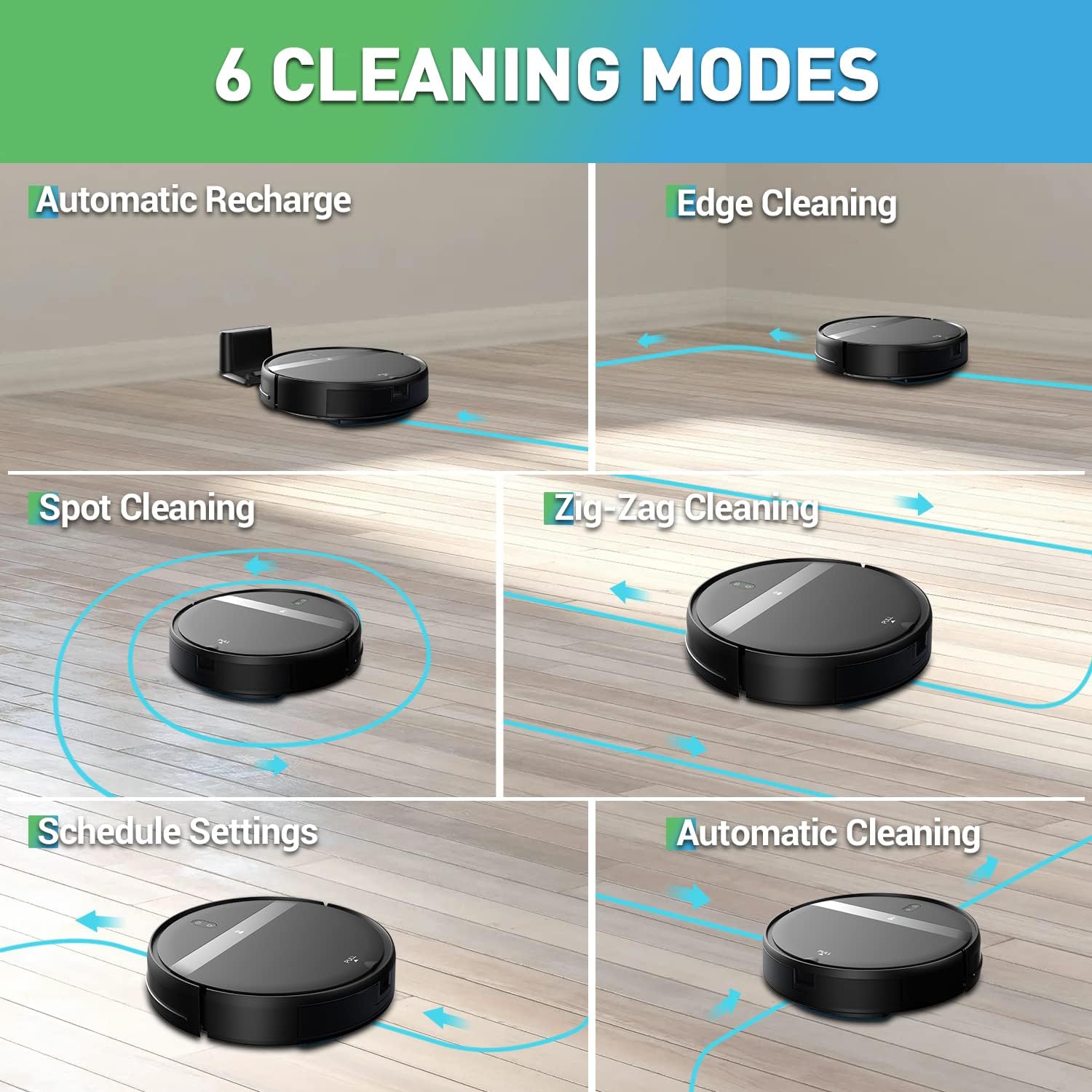 Robot Vacuum and Mop Combo 2300Pa for Pet Hair | Robotic Vacuum Cleaner with WiFi/Alexa/App | Auto Recharge & Tangle-Free | Ultra-Slim Quiet 2.8