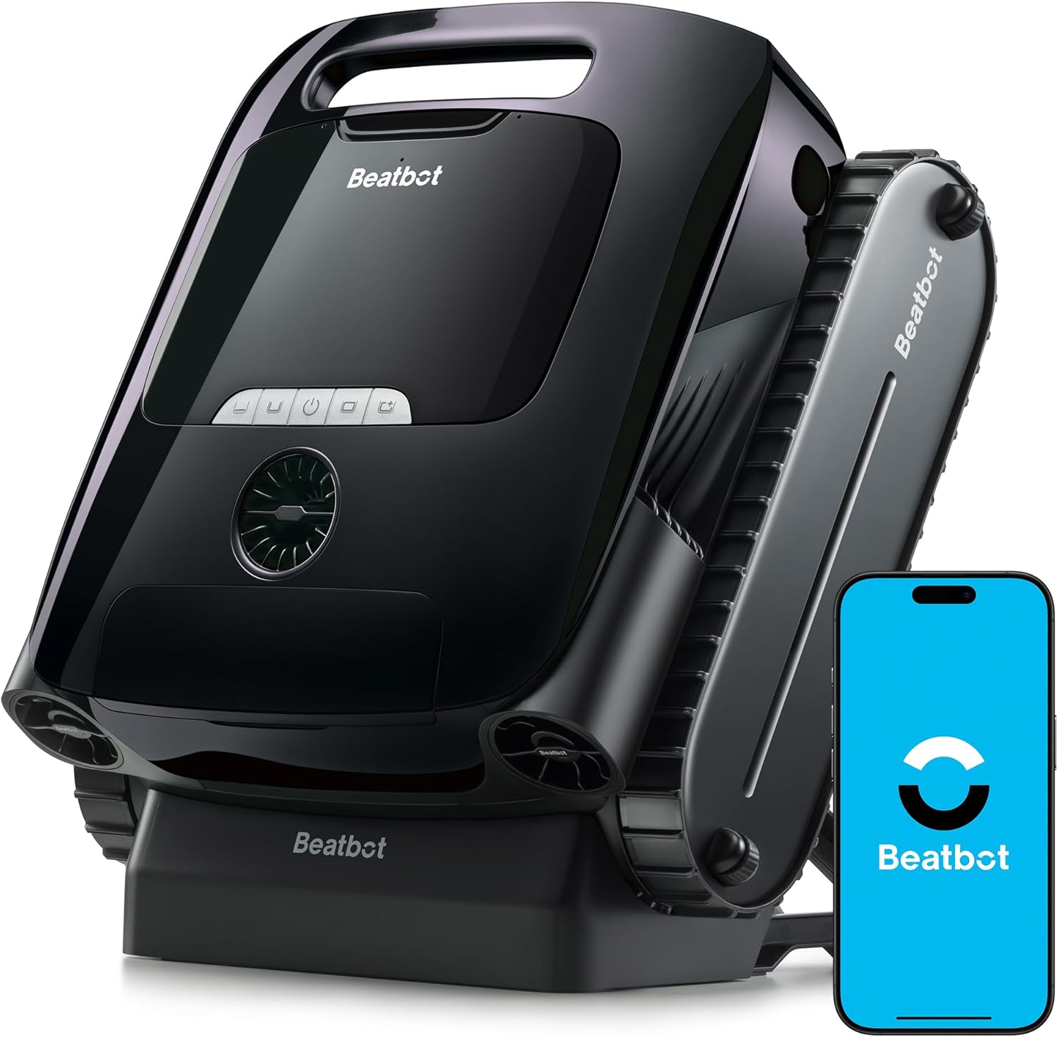 Beatbot AquaSense 2 Pro Cordless Robotic Pool Cleaner, Unmatched 5-in-1 Cleaning, Surface Parking, Pool Skimmer with APP Control, Water Clarification, for Pools up to 3,875 Sq.ft– Obsidian