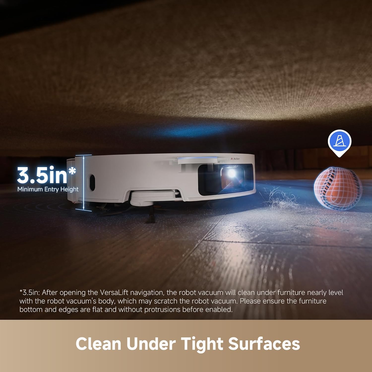 DREAME X50 Ultra Complete Robot Vacuum and Mop with Auto-Empty and Mop Self-Cleaning, 20,000Pa Suction, Obstacle Avoidance and 360° Navigation, Corner to Edge Deep Cleaning, Detangling Brush (Black)