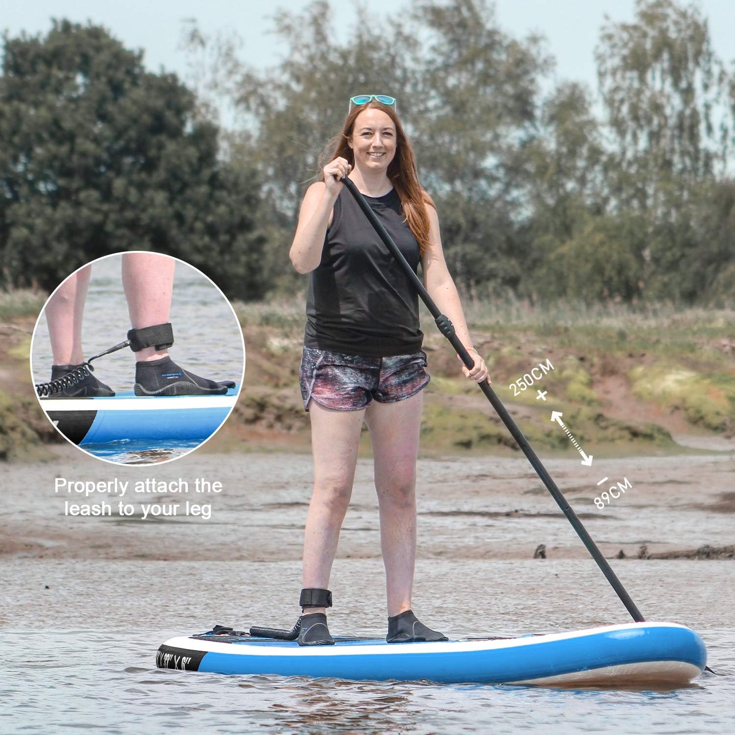 Goosehill Inflatable Stand Up Paddle Board, Premium SUP Package, 10' Long 32
