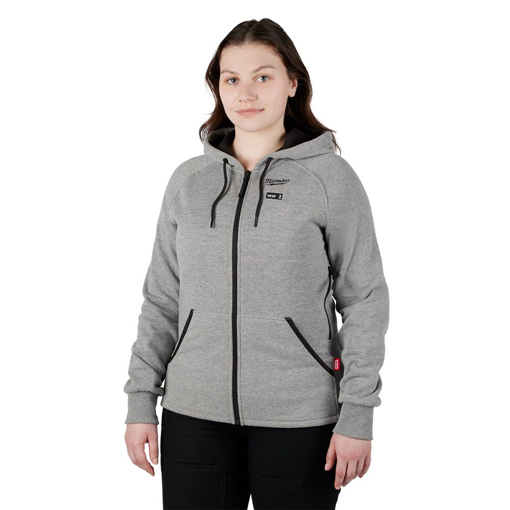 MILWAUKEE 12V Women's Heated Hoodie Grey Skin M12HHWGREY10