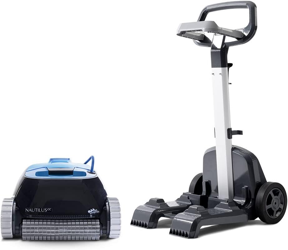 Dolphin Nautilus CC Automatic Robotic Pool Vacuum Cleaner, Wall Climbing Scrubber Brush, Top Load Filter Access, Ideal for Above/In-Ground Pools up to 33 FT in Length