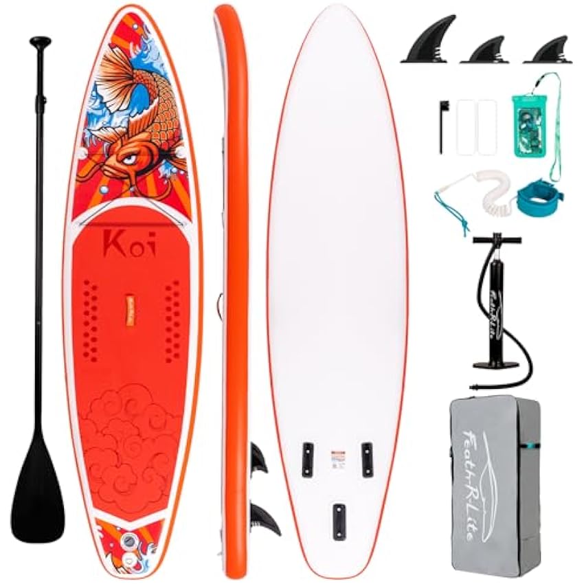 FunWater Inflatable Paddleboard Stand Up Paddle Board with Ultra-Light SUP Premium Accessories Non-Slip Comfort Deck for Youth&Adults