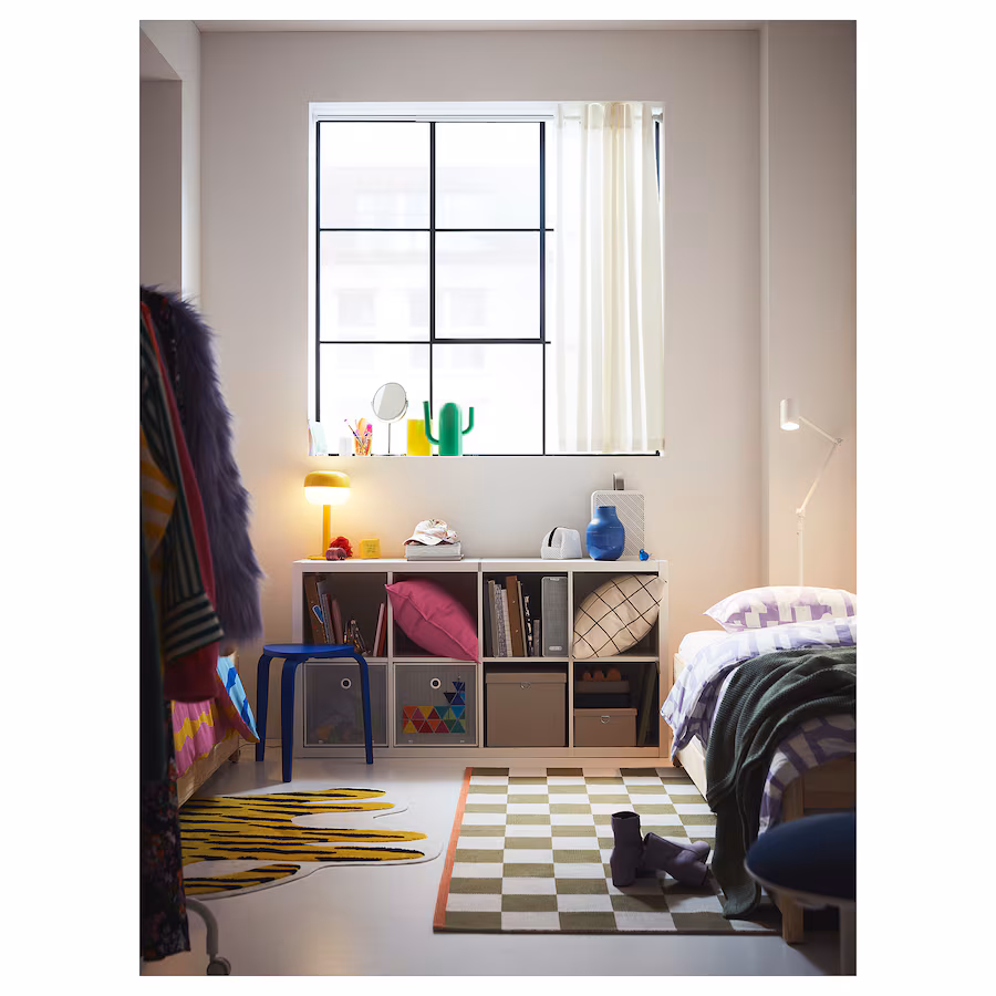 IKEA  KLASSRUM  Rug, flatwoven, white/green, 4 ' 4