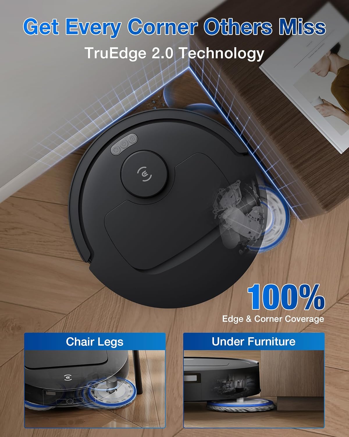 ECOVACS DEEBOT X9 PRO Omni Robot Vacuum and Mop, Blast™ 16,600Pa Suction, OZMO Roller Instant Self-Washing Mopping, ZeroTangle™ 3.0, Triple Lift System, AI Smart Navigation, Hands-Free Omni Station