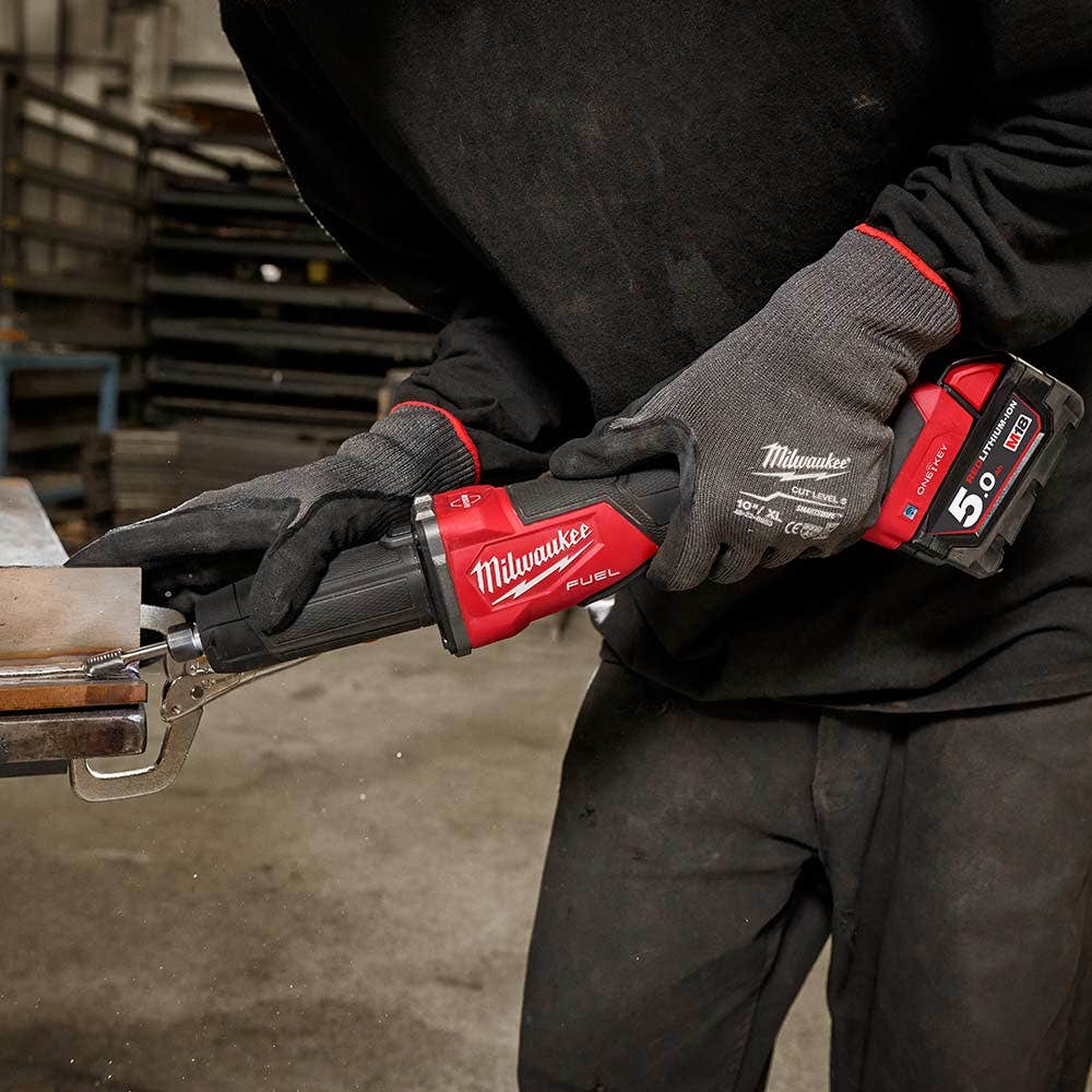 MILWAUKEE 18V FUEL™1/4" Braking Die Grinder w/ Deadman Paddle Switch Skin M18FDGROVPDB0
