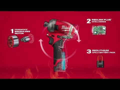 MILWAUKEE 12V FUEL™Brushless SURGE 1/4" Hex Hydraulic Driver Skin M12FQID-0