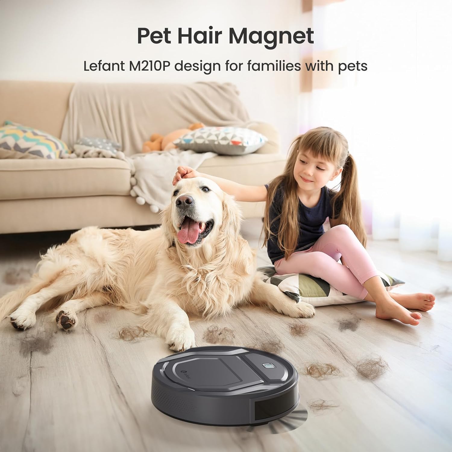 Lefant M3 Robot Vacuum, Robot Vacuum and Mop, 12000Pa Suction, Anti-Tangle Brushes, Dual Spinning Mop, Auto Mop Washing, Drying, Self-Emptying, Self-Refilling, for Pet Hair Dust, App Voice Control