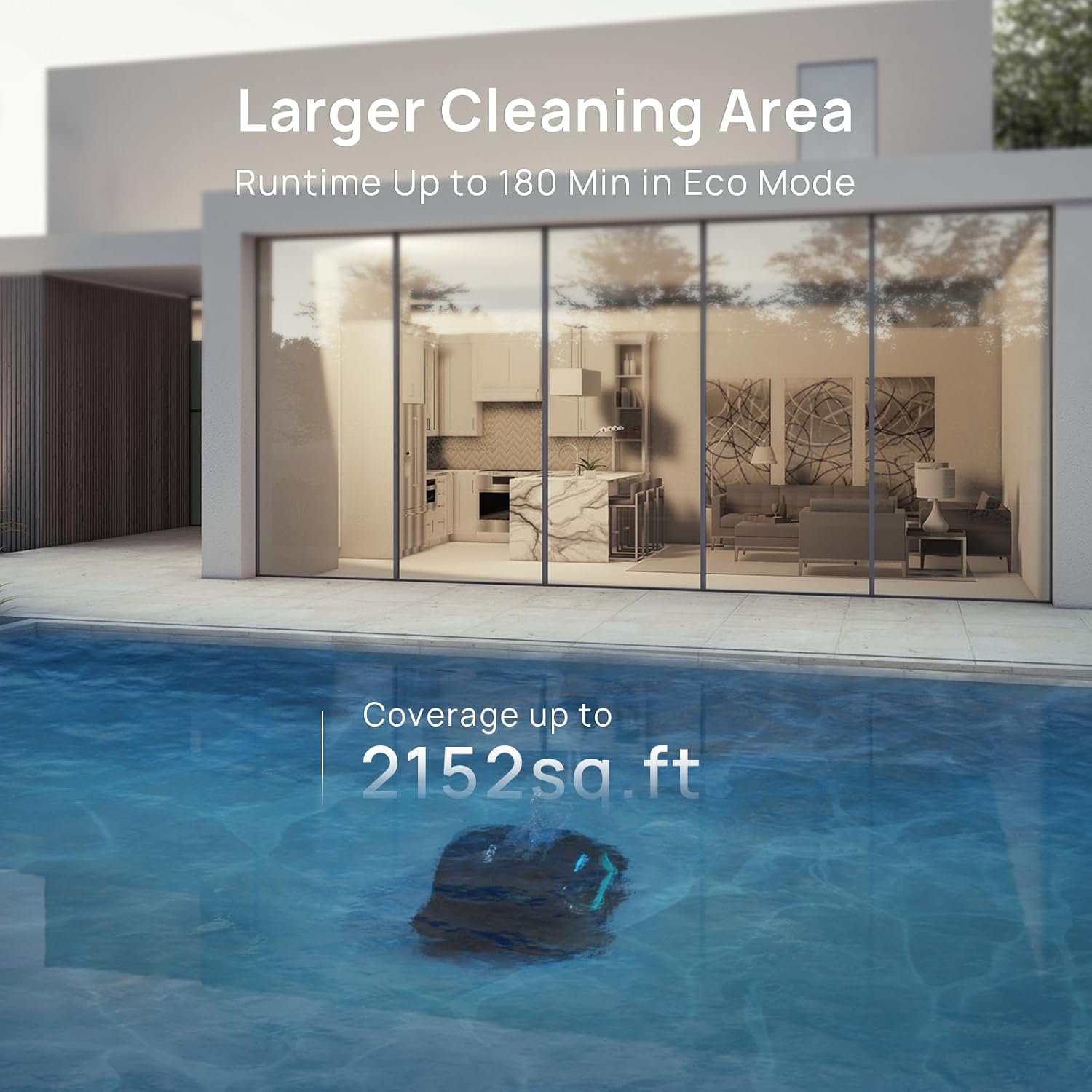 (2025 New) WYBOT C2 Vision Robotic Pool Vacuum with AI Camera, Ultra-Fine Filtration Pool Cleaners for Above&Inground Pools, Comprehensive 8 Mode, Wall Climbing, Smart Navigation, Gray