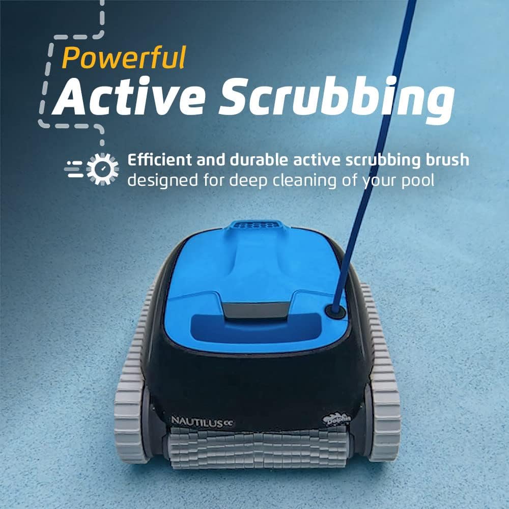 Dolphin Nautilus CC Automatic Robotic Pool Vacuum Cleaner Includes Caddy and Classic Cover for Storage and Protection, Ideal for In-Ground Pools up to 33 FT in Length