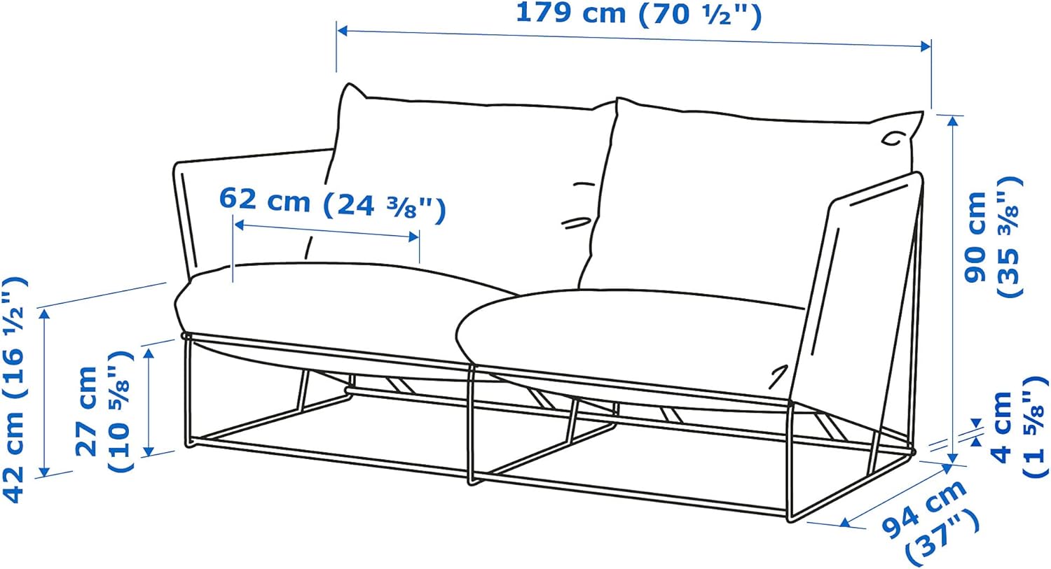 IKEA LÅGASKÄR/HAVSTEN 4 Seater Outdoor Conversation Set, Beige/Beige