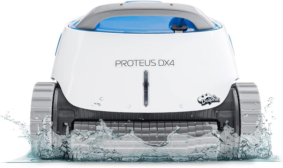 Dolphin Proteus DX3 Automaitc Robotic Pool Vacuum Cleaner, Wall Climbing, Active Scrubber Brush, Ideal for In-ground Pools up to 33 FT in Length