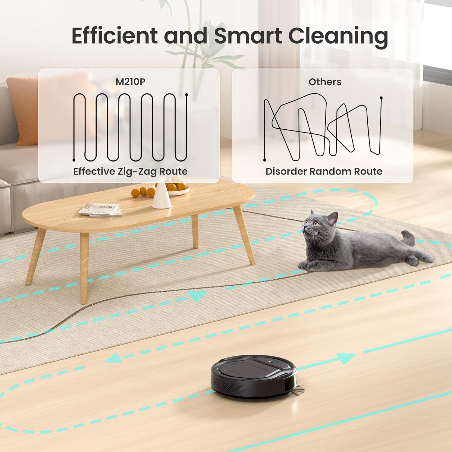 Lefant M2 Plus Robot Vacuum and Mop Combo,190° PSD Obstacle Avoidance,LIDAR Navigation,40-Day Capacity,Powerful Suction,Perfect for Pet Hair,140 Min Runtime, WiFi/App/Alexa