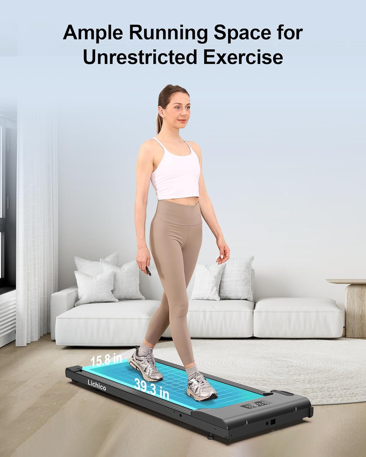 Walking Pad Under Desk Treadmill, Portable Small Treadmills for Home and Office