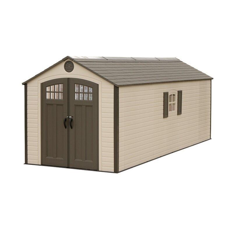 Lifetime 8 ft. W x 20 ft. D Plastic Storage Shed