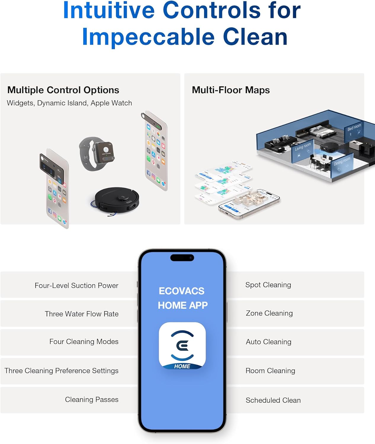 ECOVACS DEEBOT X9 PRO Omni Robot Vacuum and Mop, Blast™ 16,600Pa Suction, OZMO Roller Instant Self-Washing Mopping, ZeroTangle™ 3.0, Triple Lift System, AI Smart Navigation, Hands-Free Omni Station