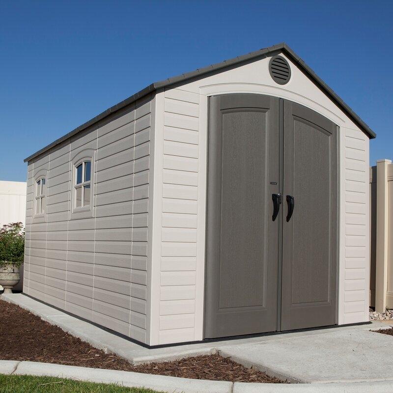 Lifetime 8 ft. W x 15 ft. D Plastic Storage Shed