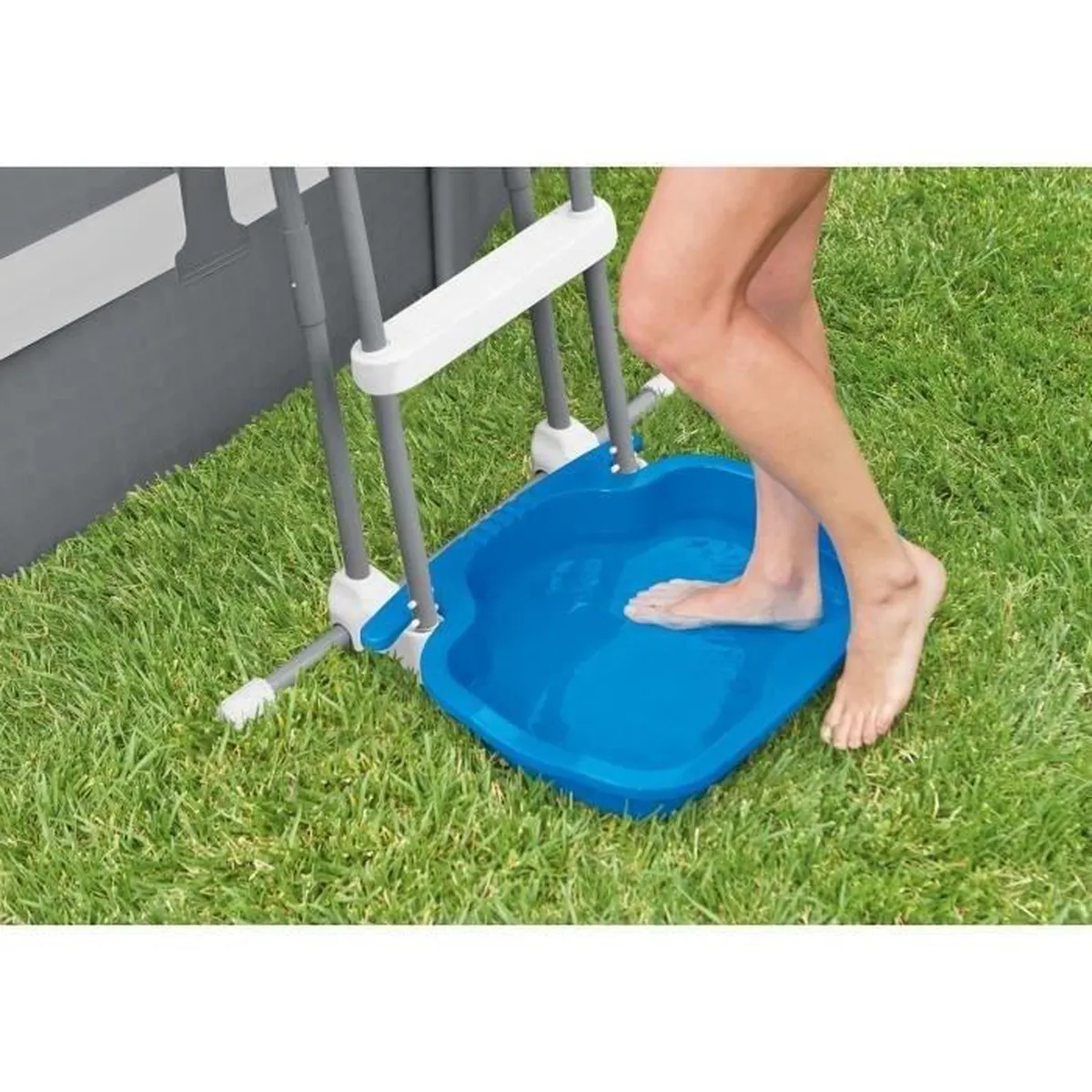 Kit piscine prism frame ovale tubulaire (l)6,10 x (l)3,05 x (h)1,22m et chauffage solaire