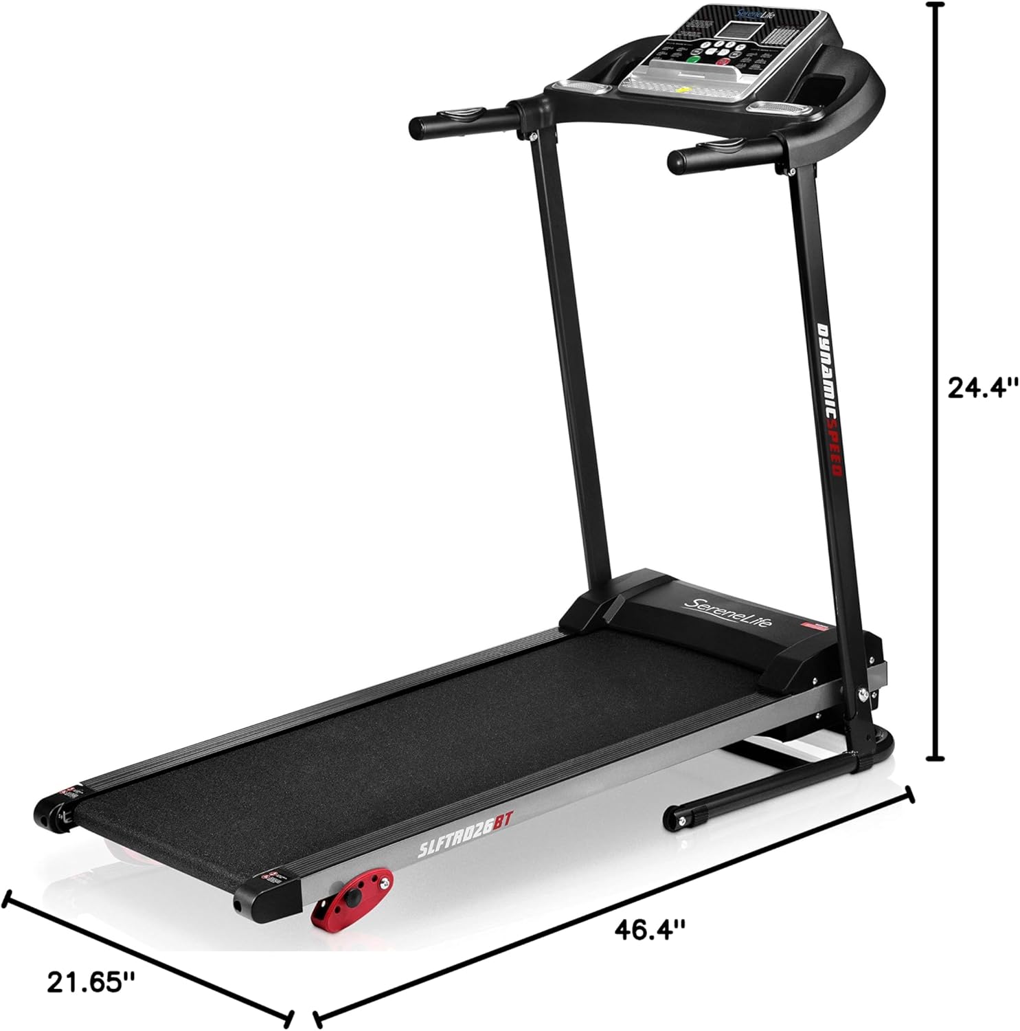 SereneLife Electric Folding Treadmill Exercise Machine .Manual Incline Adjustment, for Walking, Running, Gym