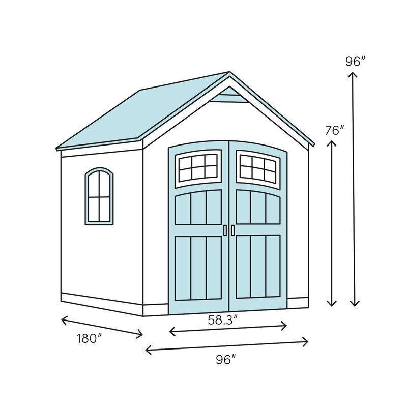 Lifetime 8 ft. W x 15 ft. D Plastic Storage Shed